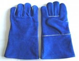 blue cow leather welder glove