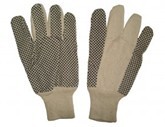 canvas glove with PVC dots
