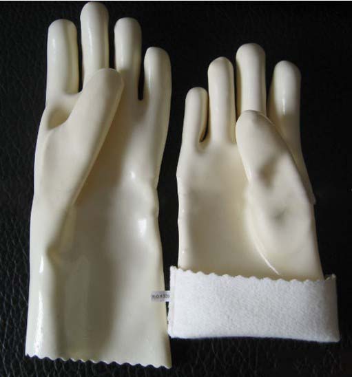 grey PVC glove