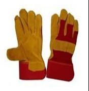 yellow cow leather glove