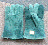 10" leather glove